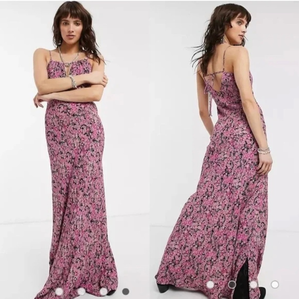 Free People Bon Voyage Floral Pink Maxi.